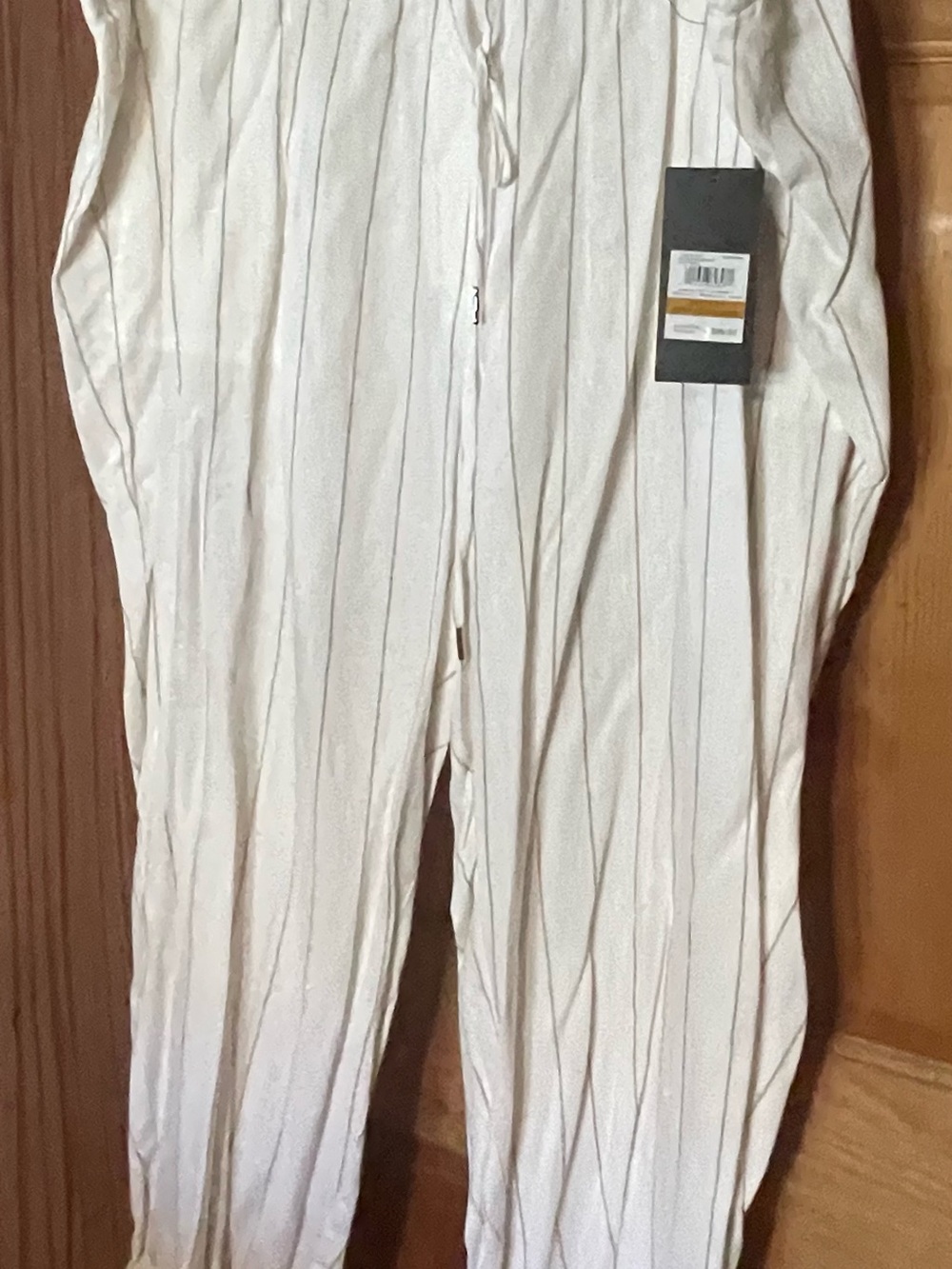 Jones New York White Pinstripe Trousers